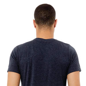 T-shirt CVC unisexe marine chiné: 52% Airlume coton peigné, 48% Poly Blend - Product Image 6