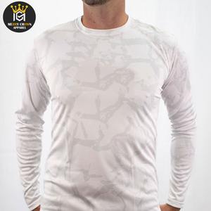 Vêtements de pêche professionnels pour hommes, impression numérique par sublimation, chemises de fitness à col rond en polyester 100% coton, grande taille - Product Image 4