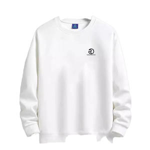 Top Premium Heavyweight hommes sweat à la mode marque sweat personnalisé couleur unie imprimé lavé sauté col rond Style - Product Image 2