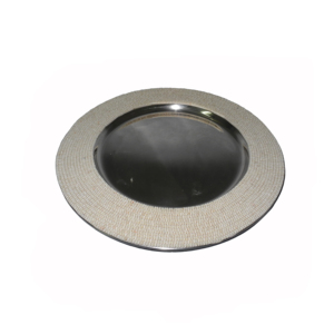 Crystal <b>Beads</b> Decorative Hotel Restaurant Supplies Crystal Mosaic Decorative Rounded Charger Plate - Product Image 3