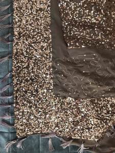 Blusa bordada de tela Georgette exclusiva de diseñador de Bollywood Sari última moda fiestas indias bodas trajes de novia étnicos - Product Image 4