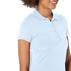 Camiseta de polo de calidad superior para mujer, ligera y duradera, 100% algodón para ropa informal de verano - Product Image 3