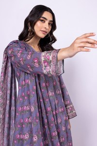 Lumière indienne ethnique pakistanaise coton pelouse impression auto-broderie femmes Salwar Kameez décontracté personnalisable pelouse costumes Pakistan - Product Image 3