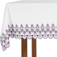 Nappe de table ronde en coton 100% premium, personnalisable, tissée, durable, pour salle à manger