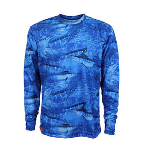 Camiseta de pesca de manga larga con diseño de sublimación en blanco con logotipo personalizado de alta calidad para hombre - Product Image 3
