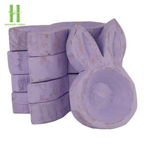 MÁS VENDIDO, Tazón de Madera de Acacia Natural al por Mayor, Color Naranja Conejo, Colores de Moda, Portavelas Aromático de Madera Hecho a Mano, Precio Económico - Product Image 3