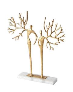 Dernier design élégant plaqué or décoratif dessus de table sculpture en marbre pour bureau décoration de bureau décor à la maison fantaisie classique - Product Image 3