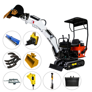 Mini-excavatrice compacte jaune avec moteur de 120 kW, garantie de 4 ans, accessoire godet et auvent de protection - Product Image 6