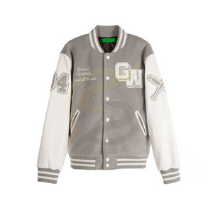 แจ็กเก็ตตัวอักษรสำหรับผู้ชาย,เสื้อแจ็กเก็ตแฟชั่นลายปัก Chenille ดีไซน์ล่าสุดทำตามสั่ง - Product Image 1