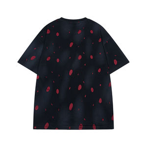 Camiseta de Verano para Hombre, Corte Holgado, Cuello en V, Manga Corta, 100% Algodón, Transpirable, Lavada, para un Look Casual - Product Image 3