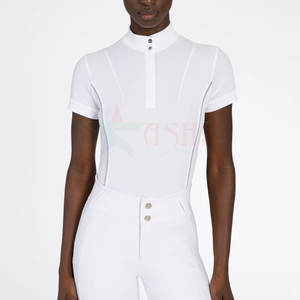 Chemise d'équitation personnalisée haut de gamme pour femmes, pour l'équitation, le saut d'obstacles et le dressage - Imperméable, coupe-vent, en spandex/polyester - Product Image 1