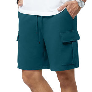 กางเกงขาสั้นกันเหงื่อของผู้ชายกางเกงผ้าฝ้ายลายพื้นพื้นสำหรับใส่ออกกำลังกายเล่นฟิตเนสใส่เล่นกีฬาวิ่งลำลองออกแบบโลโก้ได้ตามต้องการ - Product Image 1