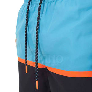 Pantalones cortos de playa de secado rápido de patrón sólido de calle alta personalizados de OEM para hombre, bañadores de verano transpirables para la venta en línea - Product Image 6