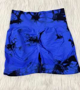 Short de fitness taille haute personnalisable pour femmes taille élastique motif solide taille pantalon de sport en nylon spandex personnalisé - Product Image 3