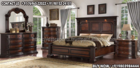Lit de rangement en teck antique California King avec 4 tiroirs, pliable, durable, design traditionnel, taille et couleur personnalisables, chambre à coucher