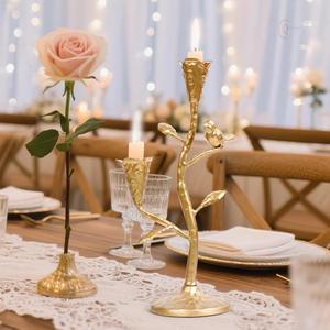 Elegante Portavelas de Metal con Color y Logotipo Personalizables para Decoración de Mesa Interior, Eventos, Estilismo y Uso en Hostelería - Product Image 1