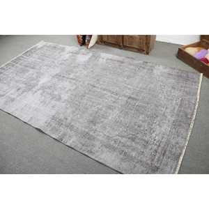 Tapis de 5x8,9 pieds, tapis turc vintage, tapis en laine grise - Product Image 4