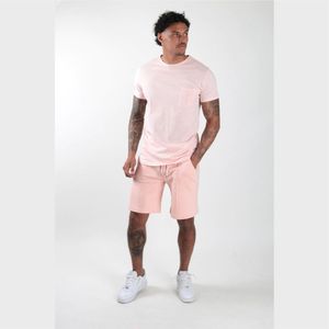 2022ขายส่งโลโก้ที่กำหนดเองบุรุษชุดฤดูร้อนผ้าฝ้ายสองชิ้นสั้นชุดออกแบบชุดวอร์มผู้ชาย - Product Image 1