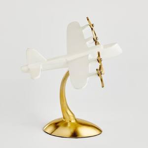 Décoration de table en aluminium pour avion Figurine d'avion en métal poli Accent moderne pour la maison Ornement de modèle d'avion en or brillant - Product Image 3