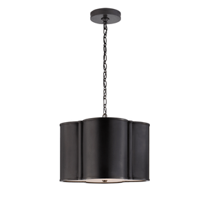 Suspension suspendue en métal 3 lumières en laiton AK en noir fini avec verre et crochet rond supérieur pour la décoration intérieure de la maison - Product Image 2