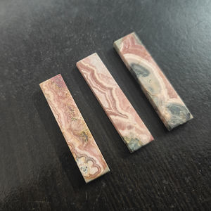 3 uds. Rodocrosita Natural 45x10x5mm cabujón plano rectangular 102,6 Cts lote Iroc ventas calidad Rosa Rodocrosita cabina US $140,71 - Product Image 6
