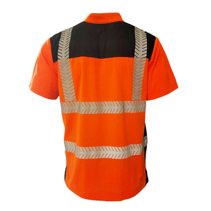 ANSI ISEA Approved Reflective Breathable Polyester Safety Work Wear Shirt High Visibility <b>Construction</b> Security Industrial - Product Image 2