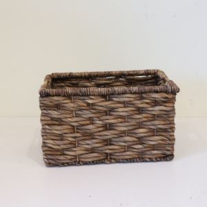 Panier de décoration d'intérieur vintage rectangulaire multifonction en jacinthe d'eau - Product Image 3