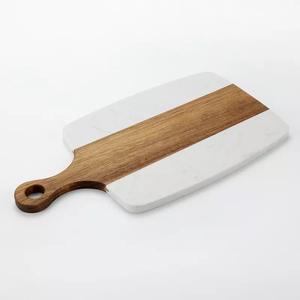 Planche à fromage écologique à long manche meilleure vente planche à découper en bois et en résine planche à déjeuner en bois avec logo personnalisé plateau de fromages - Product Image 2