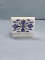 Portagioie in marmo blu moderno con motivi floreali e forma quadrata | Vendita all'ingrosso elegante e soluzione regalo