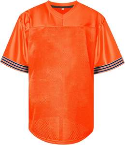 Venta al por mayor de alta calidad Athletic Fit Camisetas de fútbol americano con manga corta a rayas logotipo personalizado y bordado disponible - Product Image 2