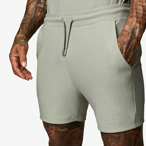 Pantalones cortos informales con cordón de alta calidad personalizados para hombre, pantalones cortos de chándal informales de color sólido para hombre, pantalones cortos de algodón para correr, gimnasio, hombres y niños - Product Image 6