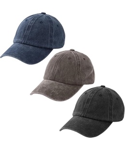 Washed Polyester 3D Embroidery Breathable Waterproof Plain Baseball Cap Vintage Adjustable Unstructured Dad <b>Hat</b> for Men Women - Product Image 2