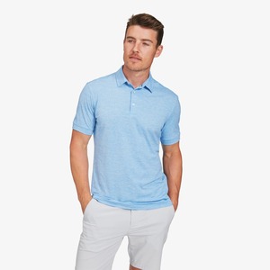 Chemises polo pour hommes en tissu twill extensible, logo personnalisé, impression par sublimation, vêtements de golf, chemises pour hommes, vêtements de sport décontractés, UPF 50+ - Product Image 3