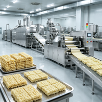 Ligne de production de nouilles instantanées frites à grande échelle, ligne de production continue de nouilles instantanées