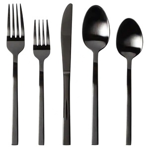 Offre Spéciale – Ensemble de Couverts de Luxe en Acier Inoxydable Doré Brillant avec Manche, Cuillère et Fourchette, Sûr et Sain - Product Image 4
