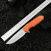 Couteau de chasse à lame fixe en acier 5CR15 avec manche G10 et étui pour la randonnée, la pêche et les activités de plein air