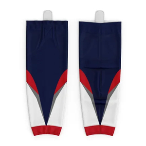 Chaussettes de hockey sur glace personnalisées 100% polyester avec logo d'équipe, entièrement personnalisables, tailles unisexes pour adultes, vêtements de hockey sur glace sublimés - Product Image 4
