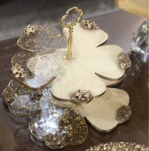 Durable Food Safe Epoxy Cake Holder Luxury Decorativo Cake Pedestal Elegante Postre Soporte de exhibición para bodas Fiestas Eventos - Product Image 3