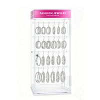 Présentoir de Bracelet de verrouillage au détail organisateur de bijoux vitrine de bijoux rotative en acrylique transparent avec lumière LED