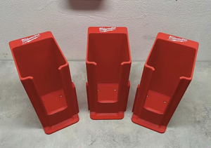 Soporte de Pared Resistente para <span class=keywords><strong>Taladro</strong></span>/Batería, Color Rojo, con Estante de Almacenamiento, Compatible con Taladros <span class=keywords><strong>Milwaukee</strong></span> M18 y <span class=keywords><strong>M12</strong></span>/PLA - Product Image 4