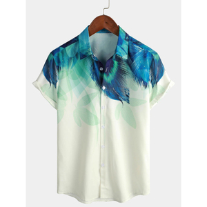 Chemises en coton personnalisées pour hommes avec des motifs d'art contemporain, des graphiques vintage, coupe ajustée, protection solaire pour les occasions festives - Product Image 1