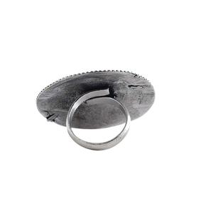 Oxidised 18K <b>Gold</b> Plated <b>Cocktail</b> <b>Ring</b> Micro Pave Set Princess Cut Diamond Trendy Alloy Stainless Steel Fashion <b>Ring</b> for Party - Product Image 4