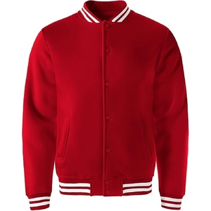Chaqueta Varsity Roja – Prenda Exterior Estilo Letterman Clásico y Audaz, Talla y Diseño Personalizados, Precio al por Mayor - Product Image 1
