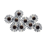 Arte Mural Metálico 3D Retráctil Vertical Moderno Dazglor DC-WD117, Decoración Floral para el Hogar con Color Personalizado, Venta al Por Mayor