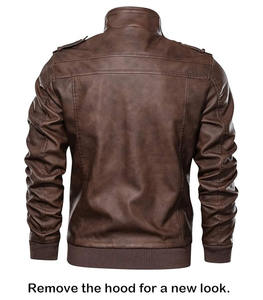 Chaqueta Acolchada con Capucha, Color Personalizable, Cierre de un Solo Botón, Estilo Motero Robusto, Comodidad Casual, Transpirable. - Product Image 3