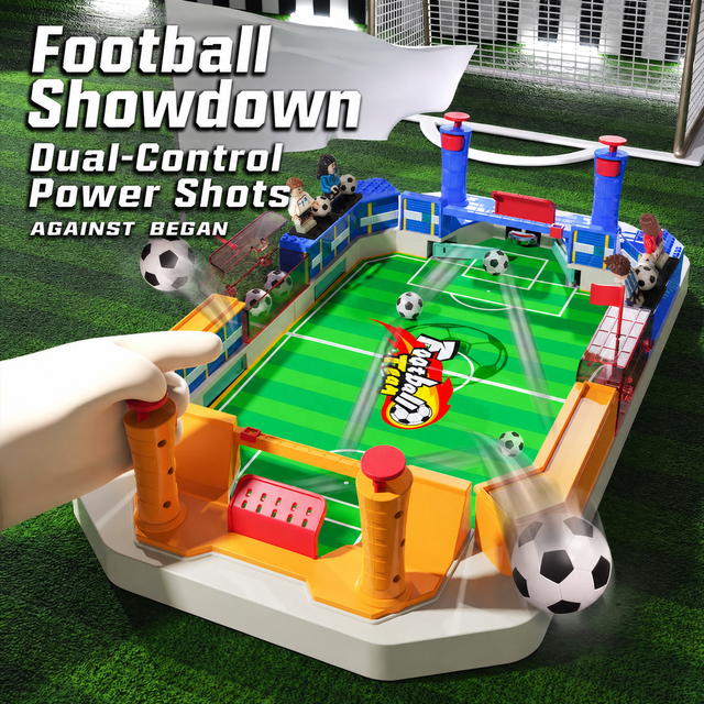 Kids Tabletop Foosball Game Double-Sided 2 Player Mini Soccer Board Game Interactive Parent-Child Toy for Boys Girls Age 3-6