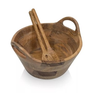 Wholesale Premium Handcrafted Natural Acacia Wood <b>Snack</b> & Serving Bowl for Party Use India - Product Image 3
