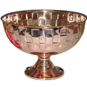 Saladier de créateur en acier inoxydable Design tendance à la mode nouveau Design personnalisé avec finition en cuivre - Product Image 1