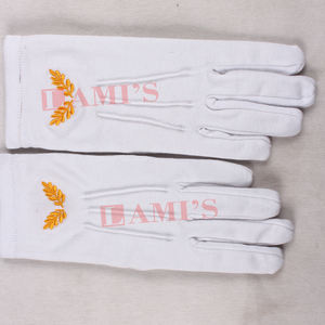 Gants de Regalia maçonniques brodés dorés de haute qualité Gants de Regalia maçonniques blancs à séchage rapide fabriqués sur mesure - Product Image 6