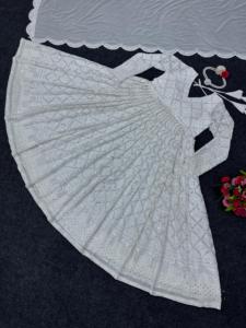 ชุดเดรสราตรีสไตล์วินเทจชุดกระโปรงยาวหนึ่งชิ้น lehenga choli ชุดเดรสราตรีสไตล์เรียบง่ายแนวเอวธรรมชาติชุดเดรสพร้อมใส่ - Product Image 3